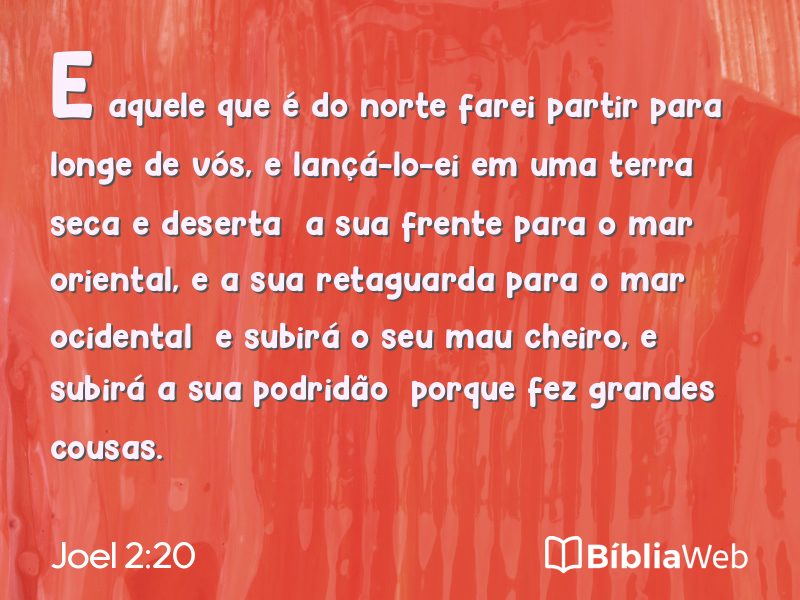 Joel 2:20 em imagem para compartilhar