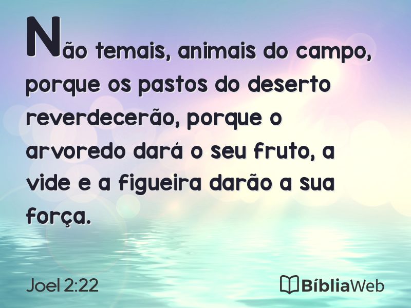 Joel 2:22 em imagem para compartilhar