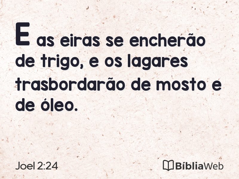 Joel 2:24 em imagem para compartilhar