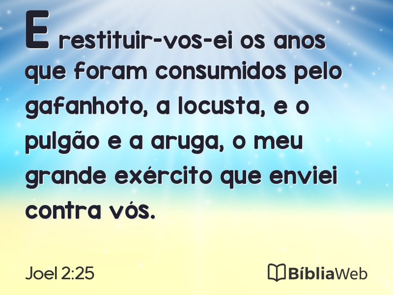 Joel 2:25 em imagem para compartilhar