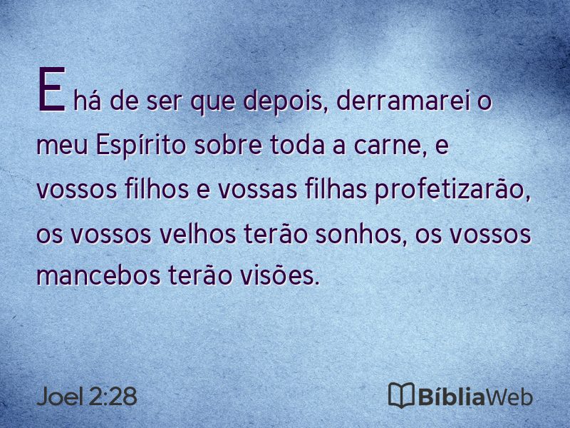 Joel 2:28 em imagem para compartilhar