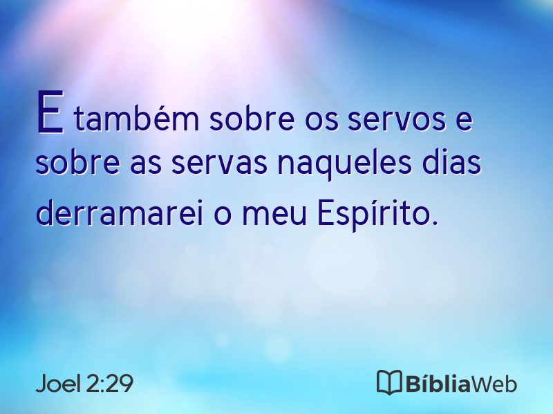Joel 2:29 em imagem para compartilhar