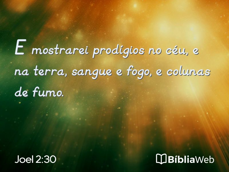Joel 2:30 em imagem para compartilhar