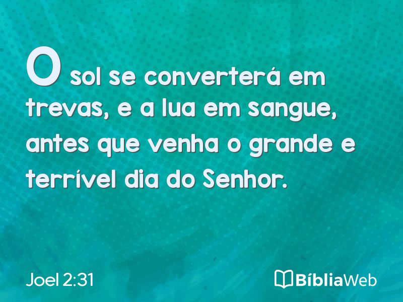 Joel 2:31 em imagem para compartilhar