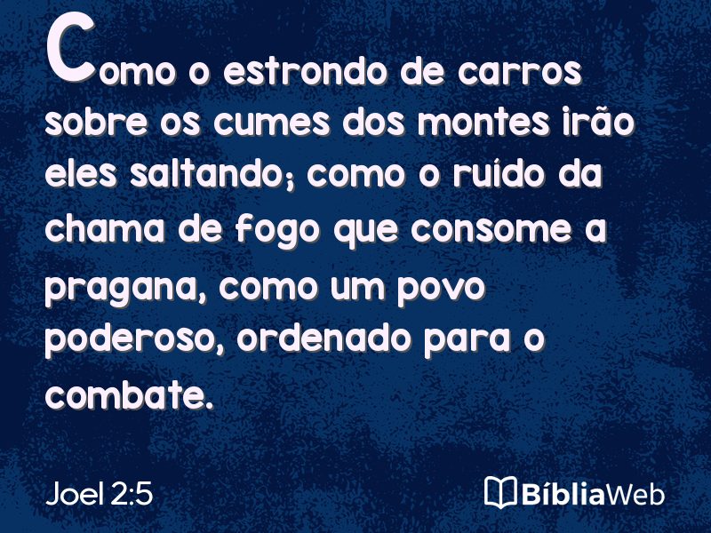 Joel 2:5 em imagem para compartilhar