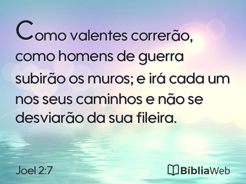 Joel 2:7 em imagem para compartilhar
