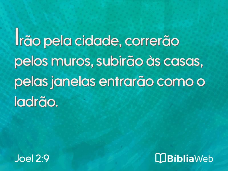 Joel 2:9 em imagem para compartilhar