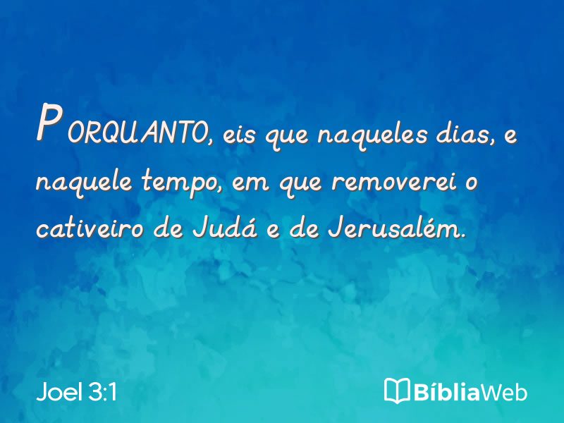Joel 3:1 em imagem para compartilhar