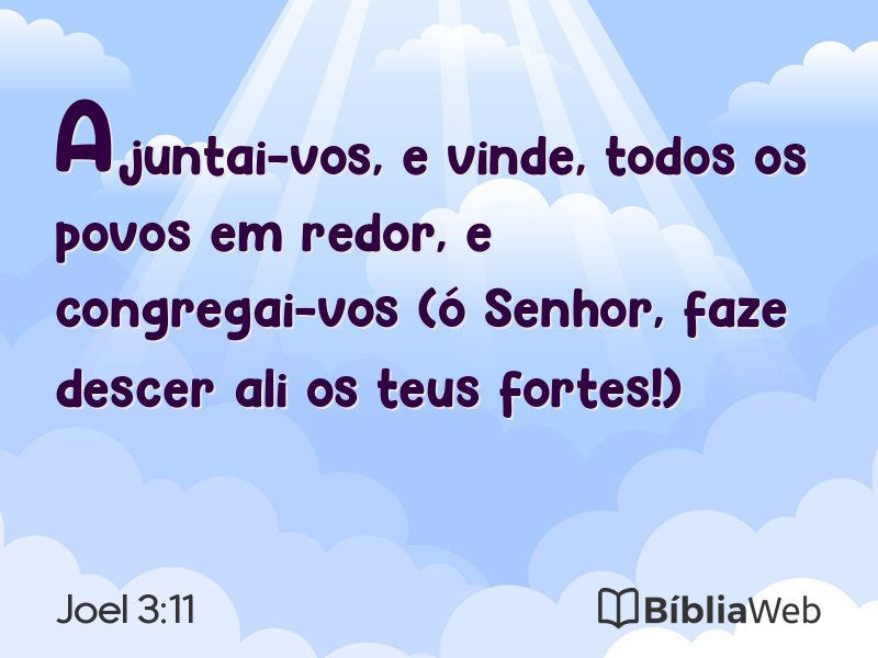 Joel 3:11 em imagem para compartilhar