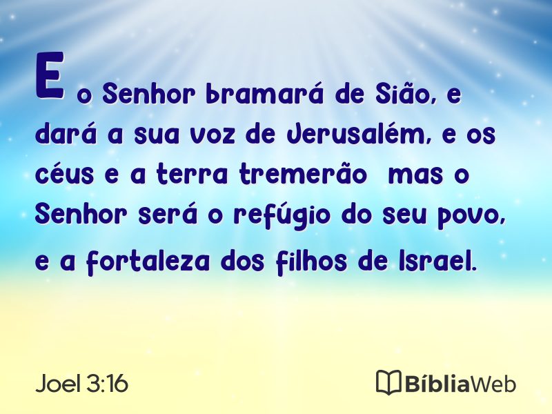Joel 3:16 em imagem para compartilhar