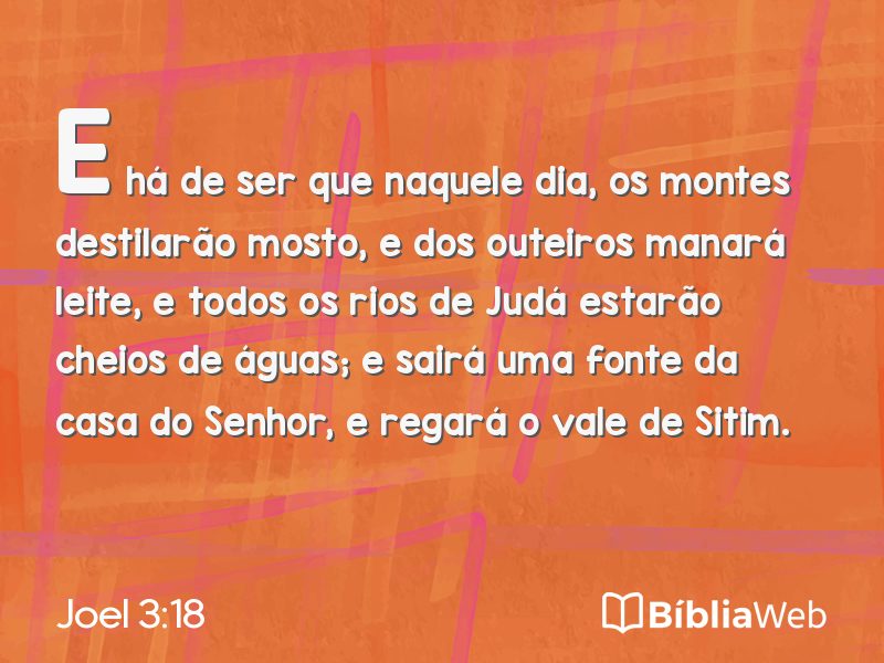 Joel 3:18 em imagem para compartilhar