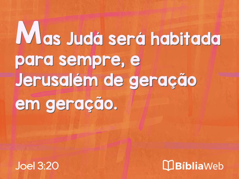 Joel 3:20 em imagem para compartilhar