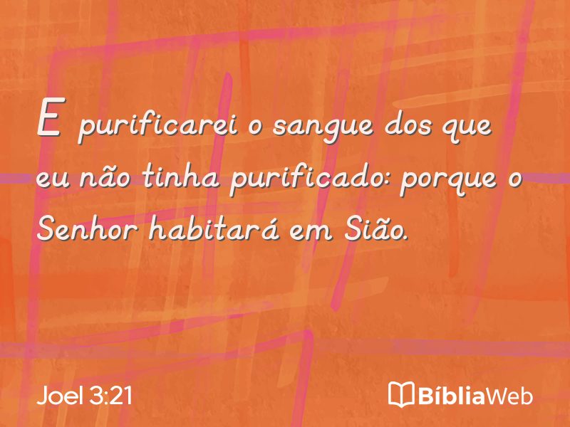 Joel 3:21 em imagem para compartilhar