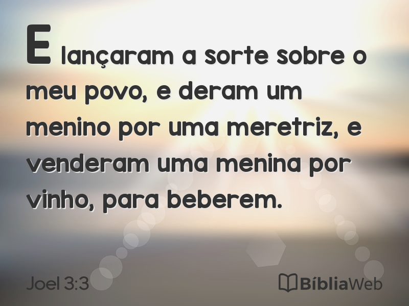 Joel 3:3 em imagem para compartilhar
