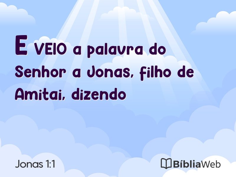 Jonas 1:1 em imagem para compartilhar