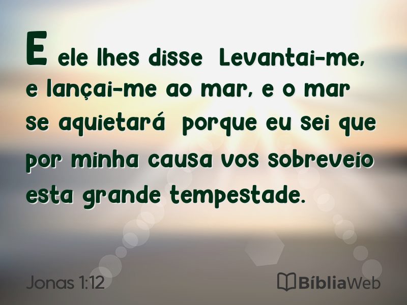 Jonas 1:12 em imagem para compartilhar