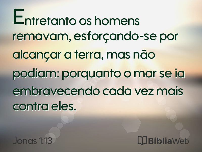 Jonas 1:13 em imagem para compartilhar