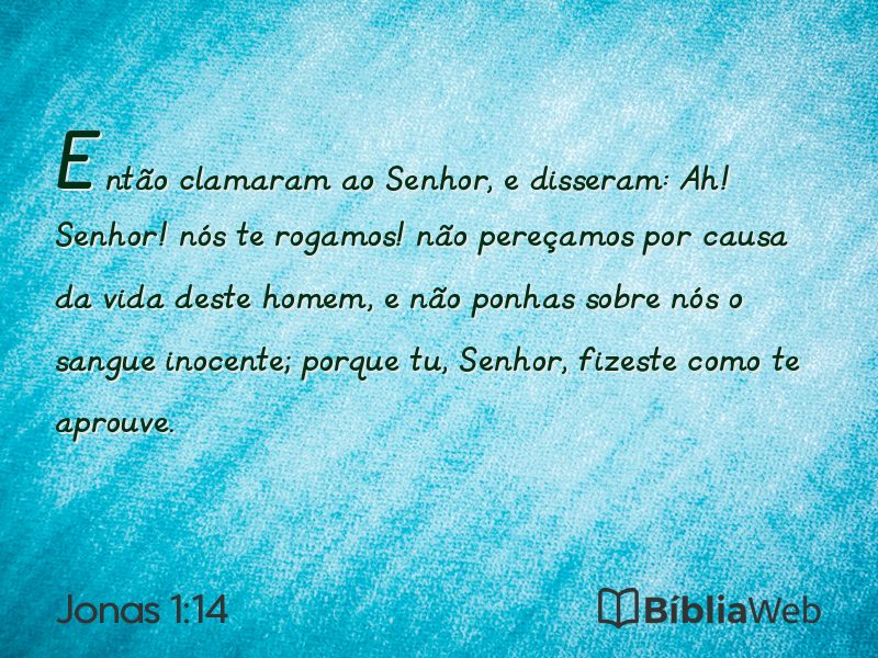 Jonas 1:14 em imagem para compartilhar