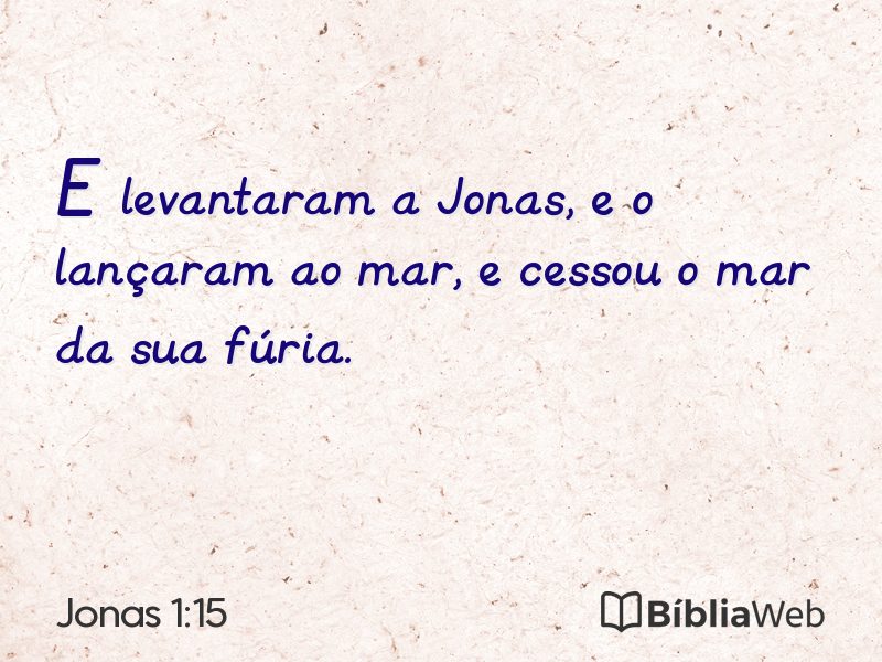 Jonas 1:15 em imagem para compartilhar
