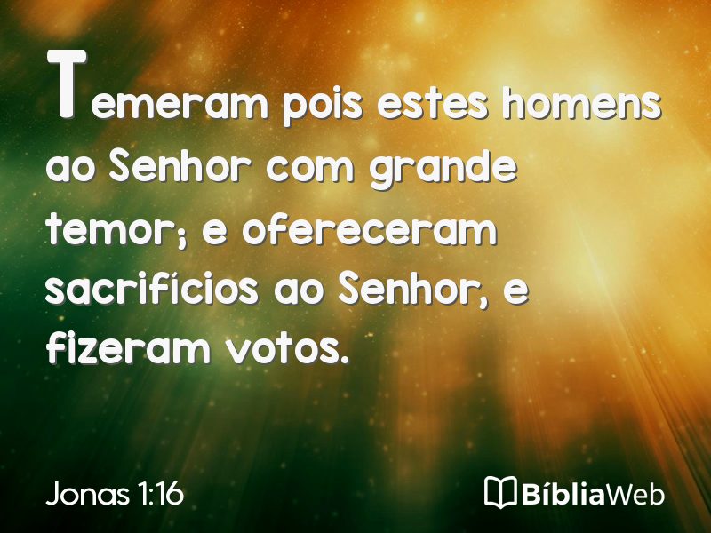 Jonas 1:16 em imagem para compartilhar