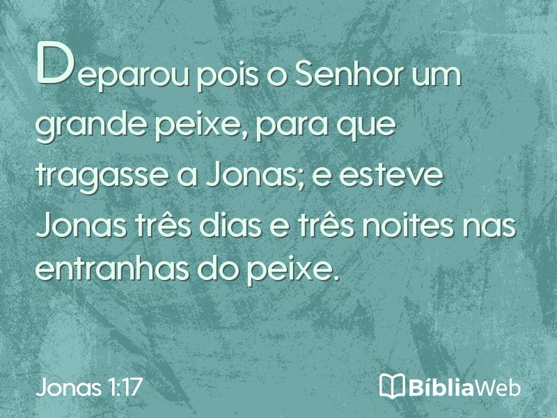 Jonas 1:17 em imagem para compartilhar