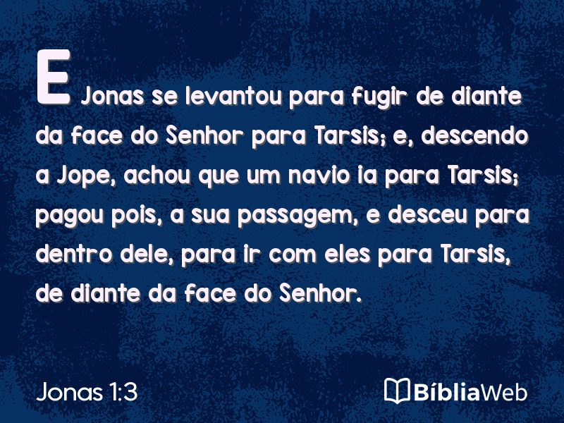 Jonas 1:3 em imagem para compartilhar