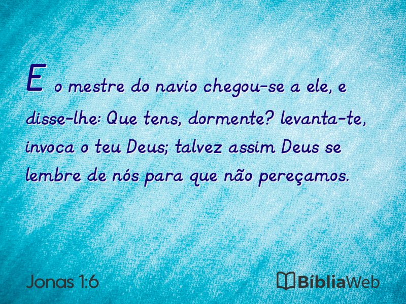 Jonas 1:6 em imagem para compartilhar