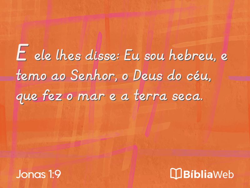 Jonas 1:9 em imagem para compartilhar