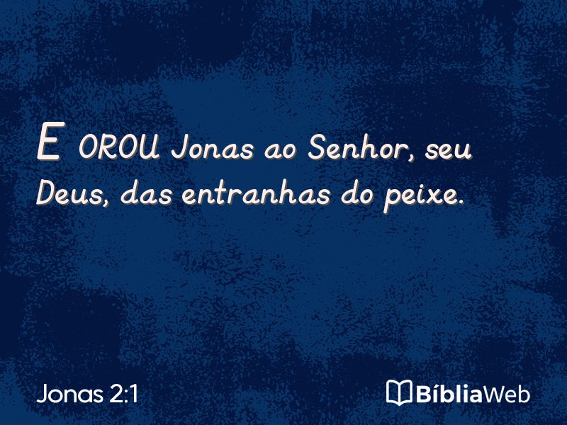 Jonas 2:1 em imagem para compartilhar