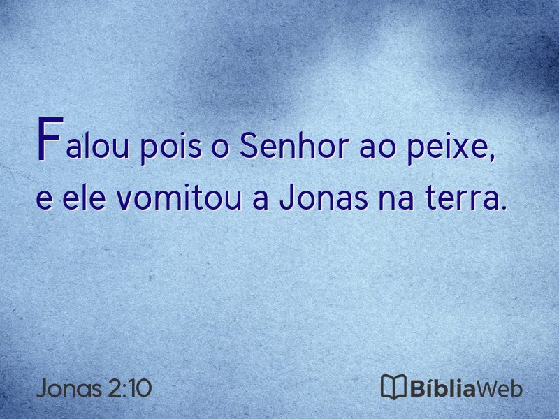 Jonas 2:10 em imagem para compartilhar