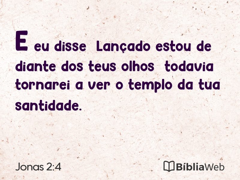 Jonas 2:4 em imagem para compartilhar