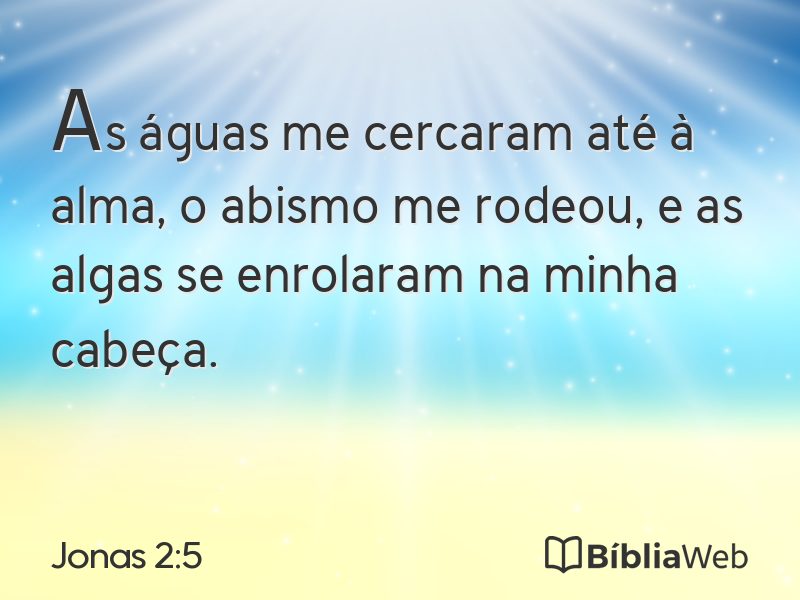 Jonas 2:5 em imagem para compartilhar