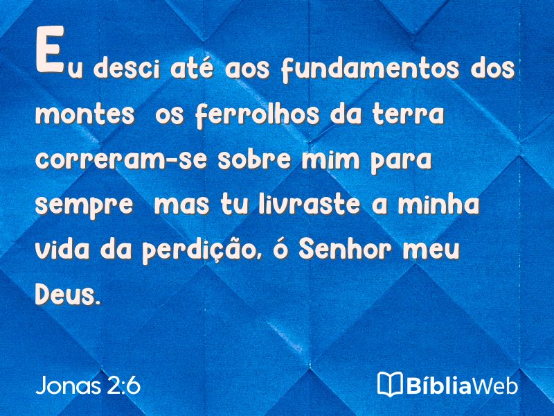 Jonas 2:6 em imagem para compartilhar