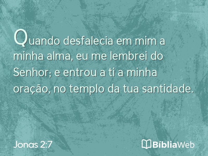 Jonas 2:7 em imagem para compartilhar