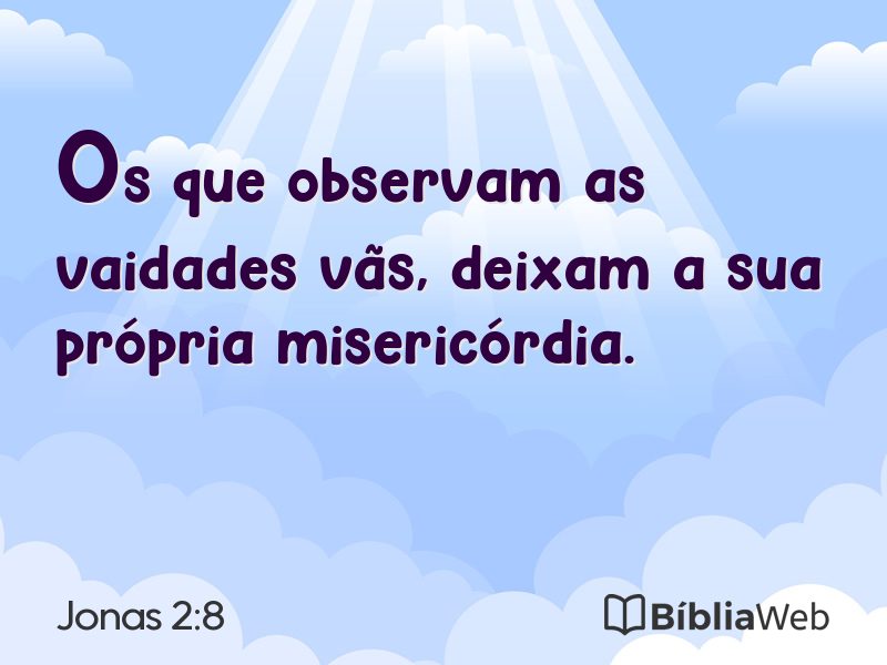 Jonas 2:8 em imagem para compartilhar