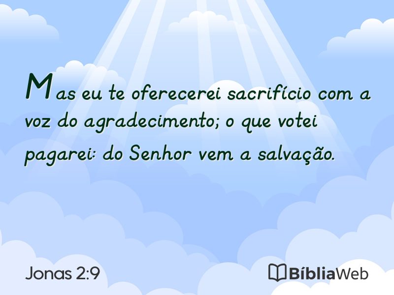 Jonas 2:9 em imagem para compartilhar