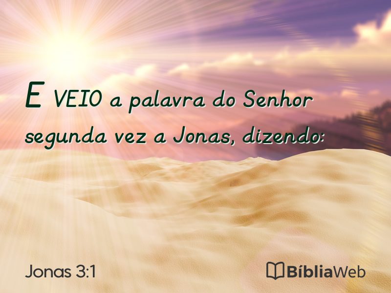 Jonas 3:1 em imagem para compartilhar