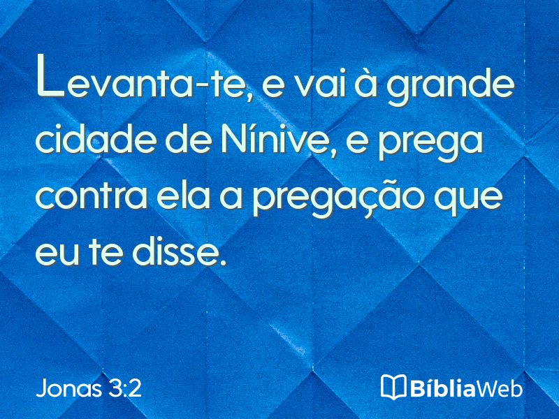 Jonas 3:2 em imagem para compartilhar
