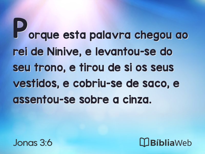 Jonas 3:6 em imagem para compartilhar