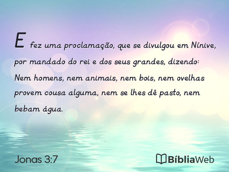 Jonas 3:7 em imagem para compartilhar