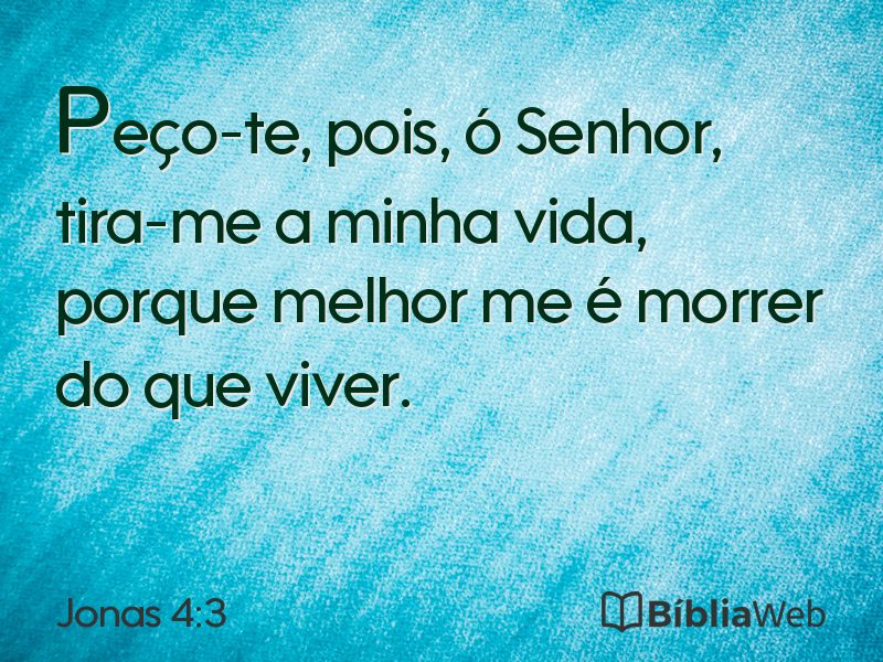 Jonas 4:3 em imagem para compartilhar