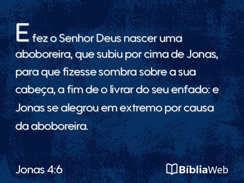 Jonas 4:6 em imagem para compartilhar