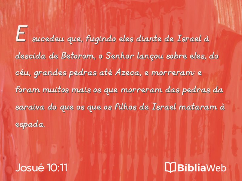 Josué 10:11 em imagem para compartilhar