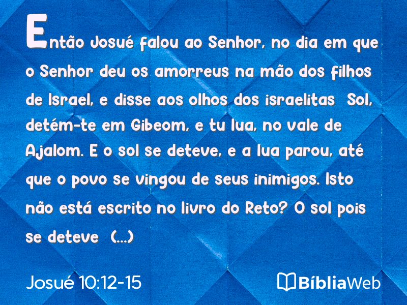 Josué 10:12-15 em imagem para compartilhar
