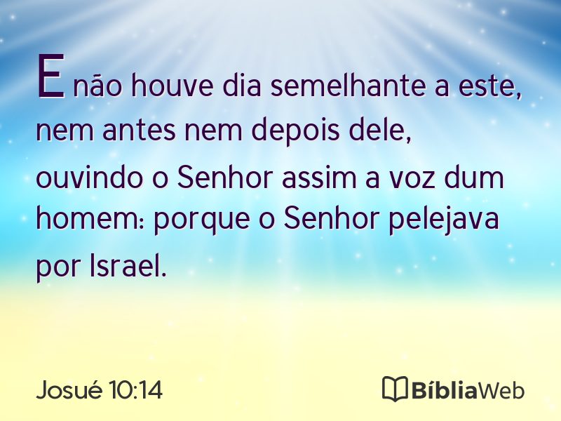 Josué 10:14 em imagem para compartilhar