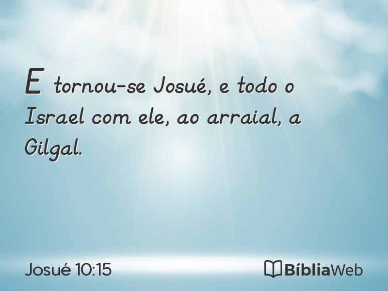 Josué 10:15 em imagem para compartilhar