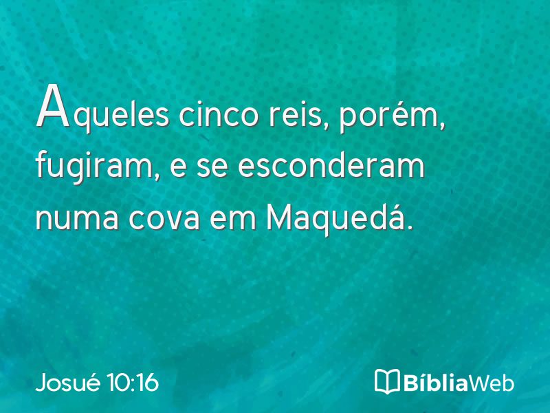 Josué 10:16 em imagem para compartilhar