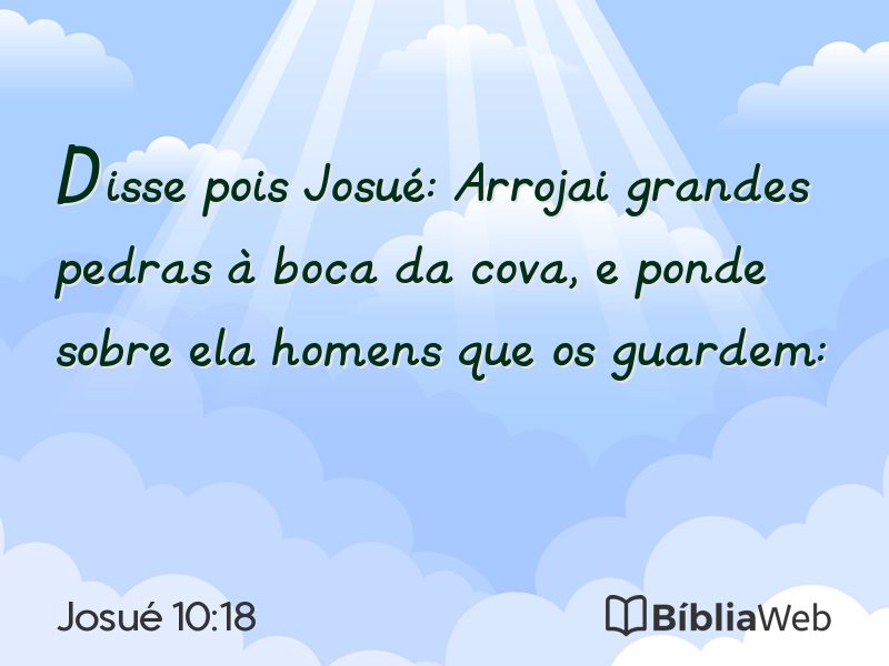 Josué 10:18 em imagem para compartilhar