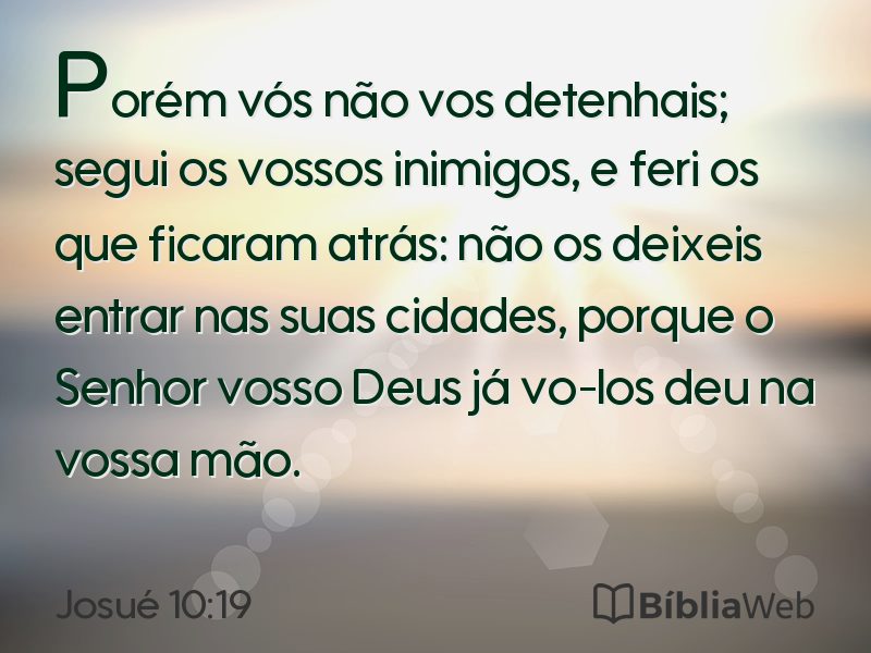 Josué 10:19 em imagem para compartilhar