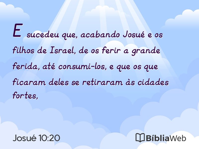 Josué 10:20 em imagem para compartilhar